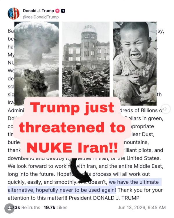 Trump just threatened to NUKE Iran!
