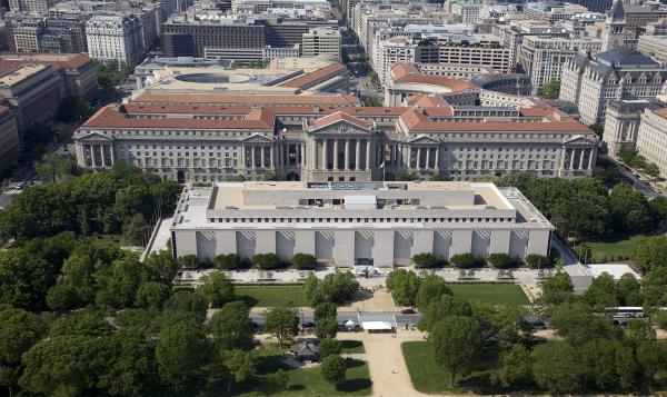 Aerial view of the National Museum of American History