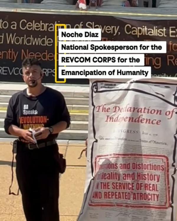 Noche Diaz saying NO to a Celebration of Slavery