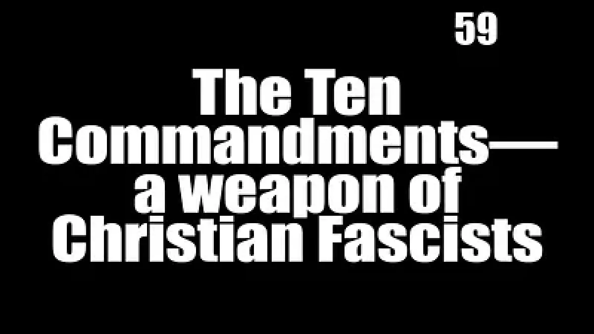 Recently a law has been passed in Louisiana which requires that the Ten Commandments be posted in every public school. What’s wrong with this? A lot.  And that gets to the next question: Why are some powerful politicians pushing the Ten Commandments like drugs? Because these politicians are Christian fascists—religious fundamentalists who are racist haters on Black people and other people of color, immigrants, women, LGBT people and everything that is about justice and enlightenment.  This brings us back to