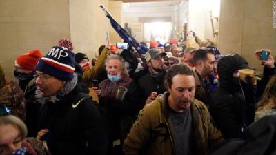 January 6 fascist rioters in capitol building in attempted coup