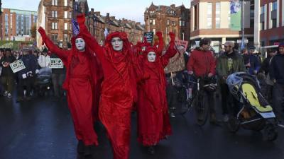 COP26 Protest 20211106 Glasgow Extinction Rebellion AP