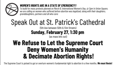 Speak Out at St. Patrick's Cathedral