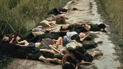 Villagers massacred by U.S. Army troops at My Lai in Vietnam, March 16, 1968.