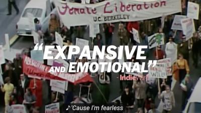 Screengrab from The Janes - female liberation march in Berkeley in the 1960s