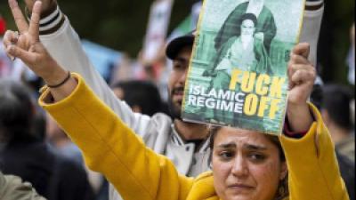Protest in Netherlands in support of the uprising in Iran.