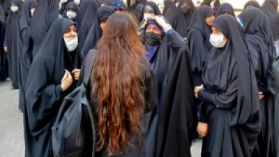 Student protest at Alzahra University, Tehran, September 2022 (Photo: Twitter)