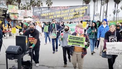 Marchers at Venice Beach