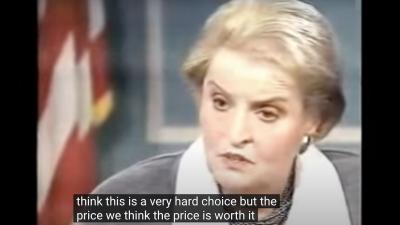 Madeline Albright interviewed on TV