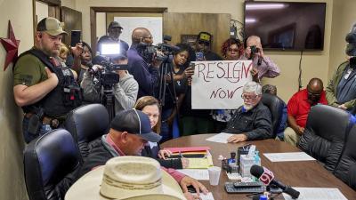 April 17, 2023: Protesters demand resignation of racist McCurtain County officials who threatened lynching, beatings, attack on reporters