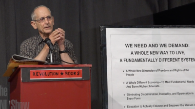 Lenny Wolff speaking at Revolution Books, New York City, July 2, 2023.