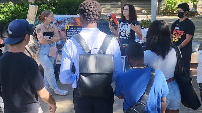 Sunsara Taylor on campus during RNL Week