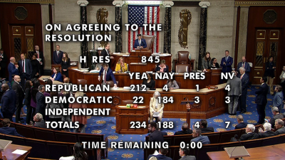 The House vote to censure Rashida Tlaib, the only Palestinian American in Congress, with 22 Democrats joining in.