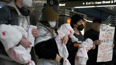 As the horrific genocidal war in Gaza continues, the revcoms in Los Angeles called for a moving protest on the public transit trains on January 11.