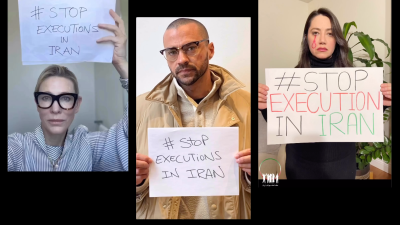 Some of the supporters of the January 25 hunger strike by women prisoners at Evin prison. (Credit Instagram: @narges_mohamadi_51)