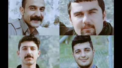 Clockwise from top left: Mohsen Mazloum, Vafa Azarbar, Mohammad (Hajir) Faramarzi, Pejman Fatihi.
