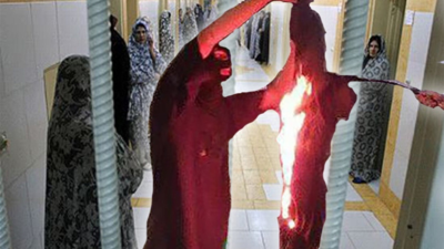 In Iran there are more than 100 women political prisoners, many imprisoned for being hijab rebels. (Composite by IEC)