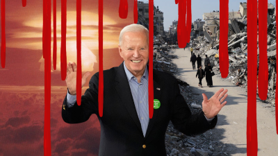 Nuclear explosion; Biden; Gaza ruins