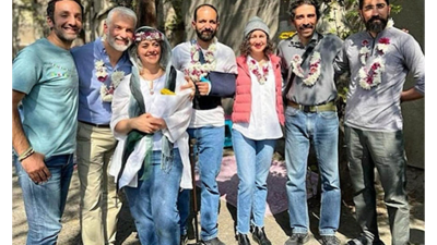 Seven of the nine Persian Wildlife Heritage Foundation team, formerly imprisoned in Iran.