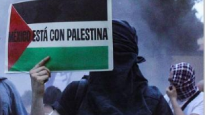 "Mexico con Palestina" sign