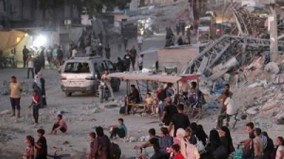 Palestinians flee Khan Younis following an evacuation order, July 1, 2024.