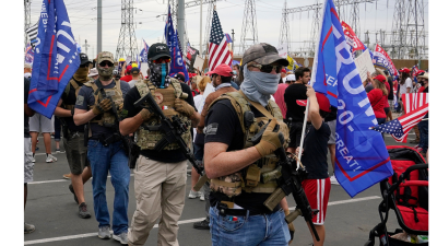 Trump supporters armed to intimidate vote counting in Arizona, November 6, 2020.