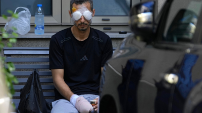 Lebanon: man being treated for injuries when hand-held device exploded, September 20, 2024.