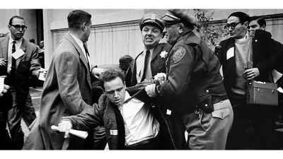 Free Speech Movement: Police Arresting Mario Savio, October 1964.