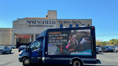 LED truck in Springfield, Ohio: Why do people come here from all over the world? @BobAvakianOfficial.