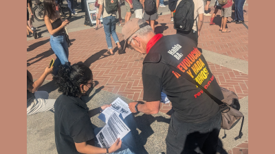 Revcoms in Sproul Plaza, UC Berkeley.
