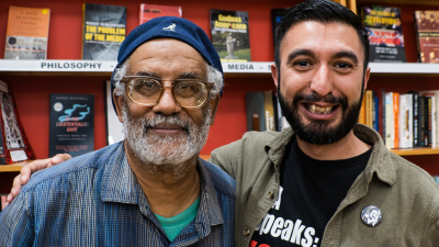 Waldo Martin, UC Berkeley professor of History, author of “Black Against Empire,” and David S. from THE REVCOM CORPS For The Emancipation Of Humanity, spoke at Revolution Books Berkeley on the 60th Anniversary of the Free Speech Movement.