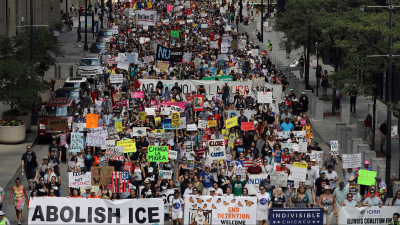 In 2019 in Chicago thousands of people, including immigrants and their supporters, rallied against President Donald Trump’s immigration policies.