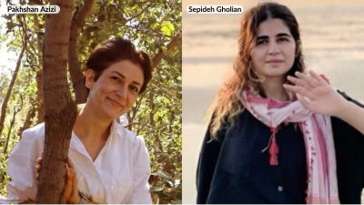 Left, Pakhshan Azizi; right: Sepideh Gholian