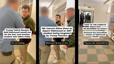 Screengrabs from video taken by Noor Abdalla