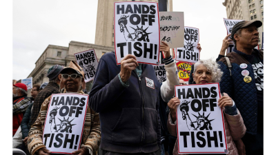 Protesting the indictment of New York Attorney General Letitia James, October 10, 2025.
