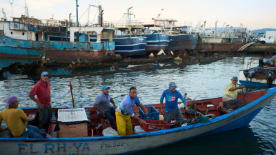 Fishermen arrive at port in Venezuela, September 15, 2025.