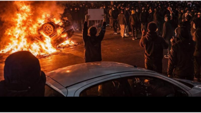 Scene from Tehran during uprising