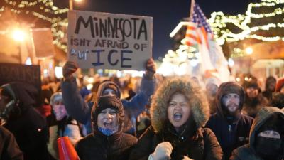 Protest in Minneapolis after the murder of Alex Pretti, January 24, 2026.