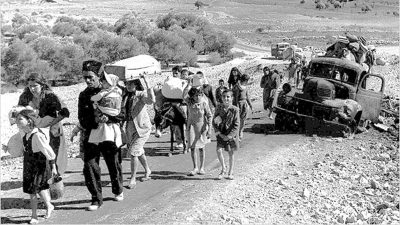 Some of the 750,000 Palestinians driven from Palestine in 1948.