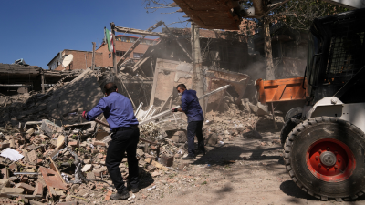 Debris from US-Israeli airstrike on Tehran’s Sharif University of Technology, April 6, 2026.
