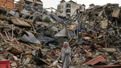 Destruction from Israeli airstrikes on southern Lebanon, April 17, 2026.