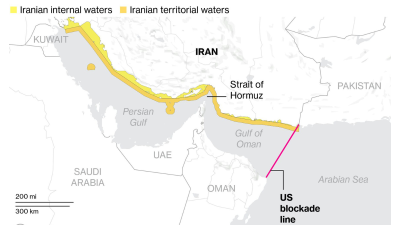 Map-U.S. blockade keeps pressuring Strait of Hormuz
