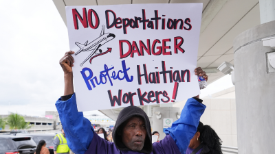 Rally in support of Temporary Protected Status for Hatian immigrants, Fort Lauderdale, FL, January 28, 2026.