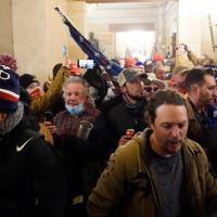 January 6 fascist rioters in capitol building in attempted coup