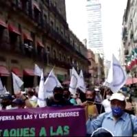 Protest demanding action on climate change, Mexico City, Sept 24 2021