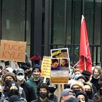Protesters in the street