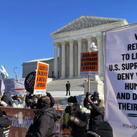 Abortion rights protesters in front of U.S. Capitol