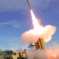 Missile being launched