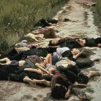 Villagers massacred by U.S. Army troops at My Lai in Vietnam, March 16, 1968.