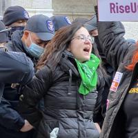 Sunsara Taylor being arrested in NYC at Rise Up 4 Abortion Rights protest